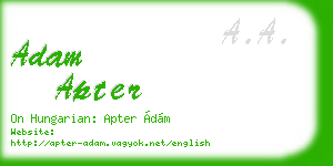 adam apter business card